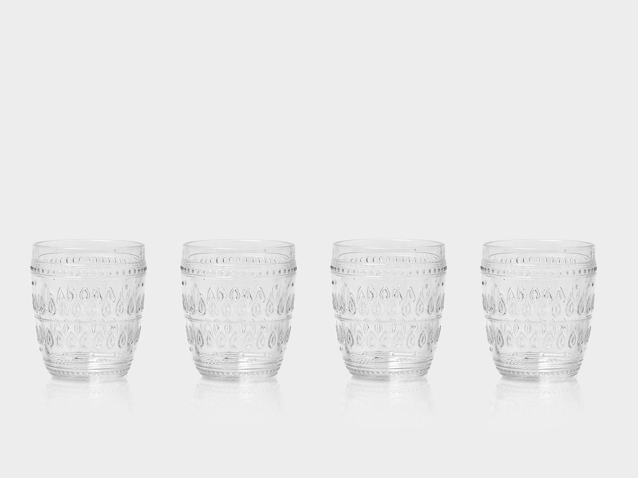 Fez All Purpose Stemless Glasses ,Set of 4 - Euro Ceramica 
