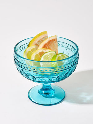 Fez Footed Compote Glass Bowls -- Set of 4 - Euro Ceramica 