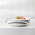 White Essential Salad Plates Set - Euro Ceramica 