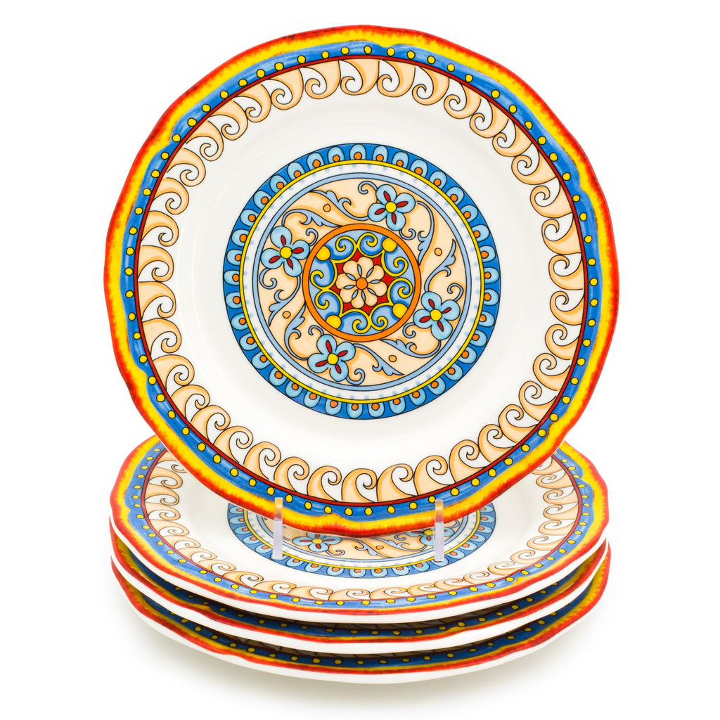 Duomo 4 Piece Salad Plate Set - Euro Ceramica 