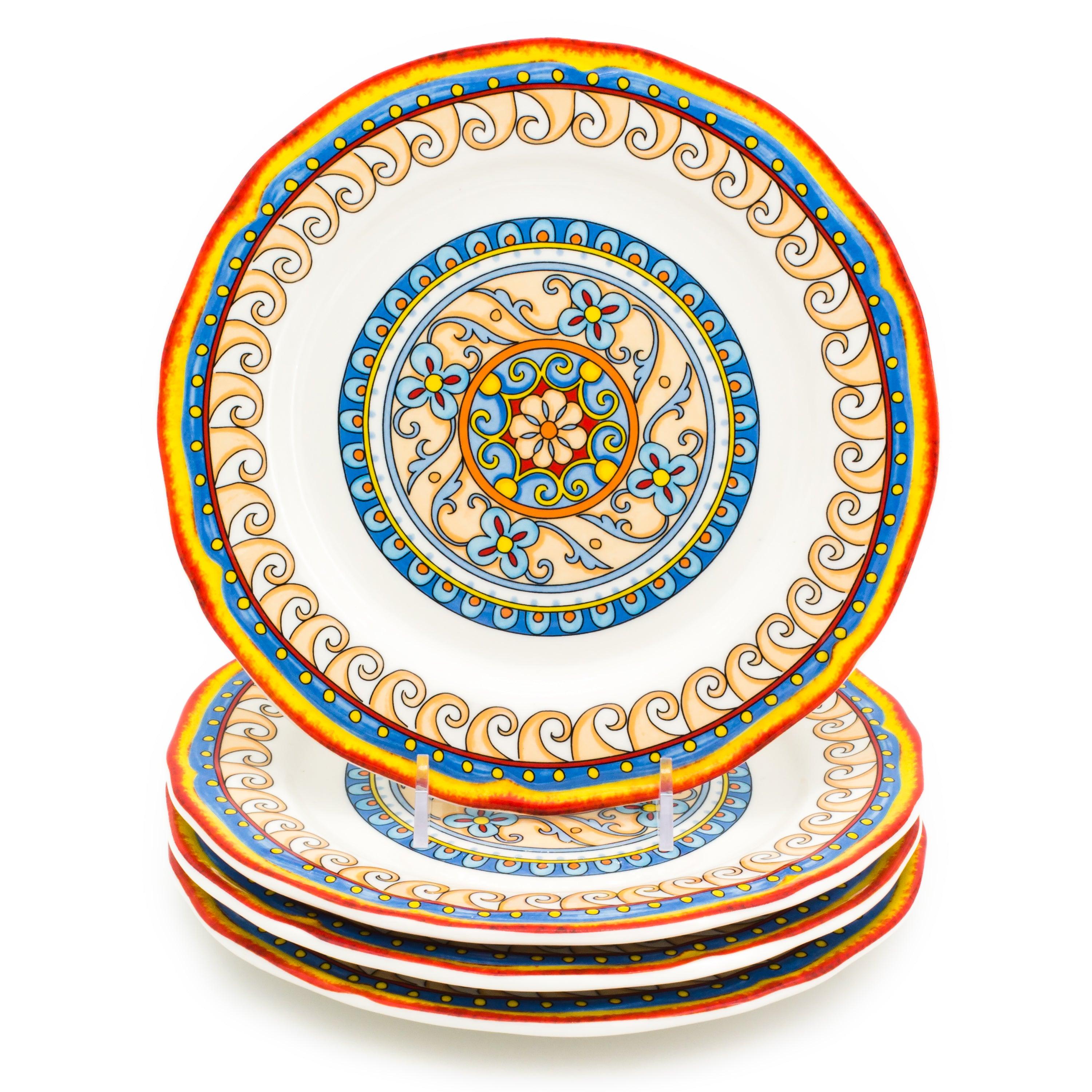 Duomo 4 Piece Salad Plate Set - Euro Ceramica 
