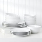 White Essential Salad Plates Set - Euro Ceramica 
