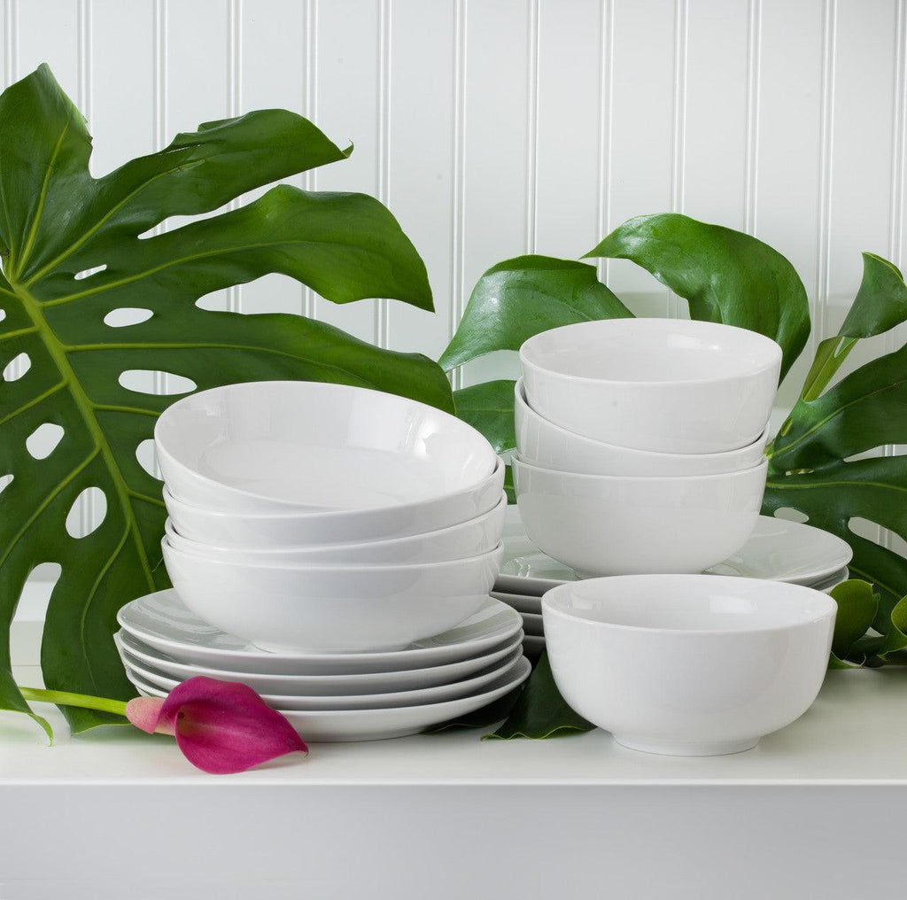 White Essential Soup Bowls Set - Euro Ceramica 