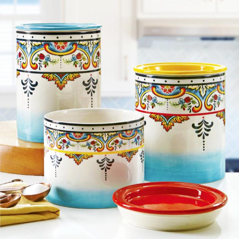 Zanzibar 3 Piece Canister Set - Euro Ceramica 