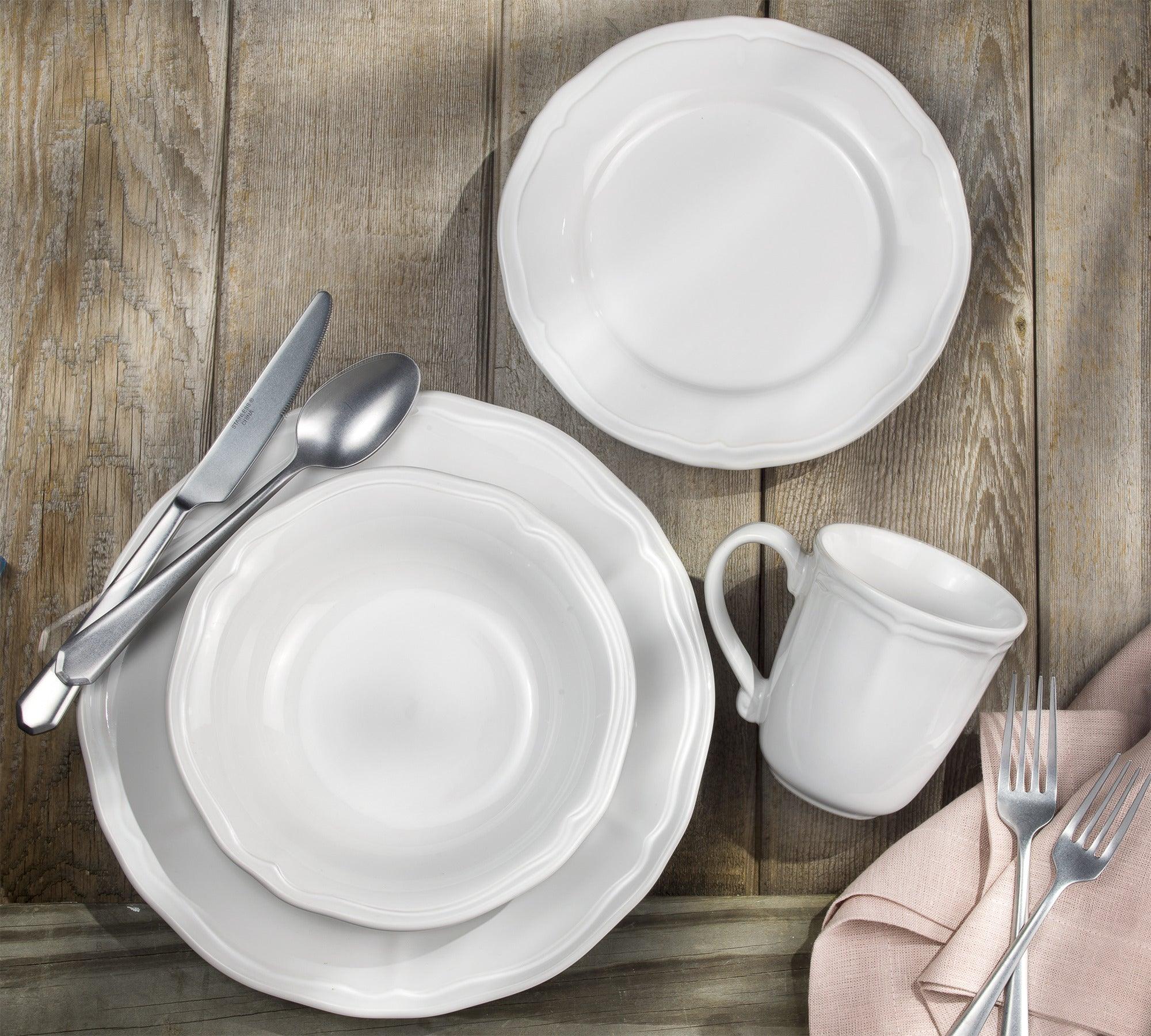 Siena 16 piece Dinnerware Set White – Euro Ceramica