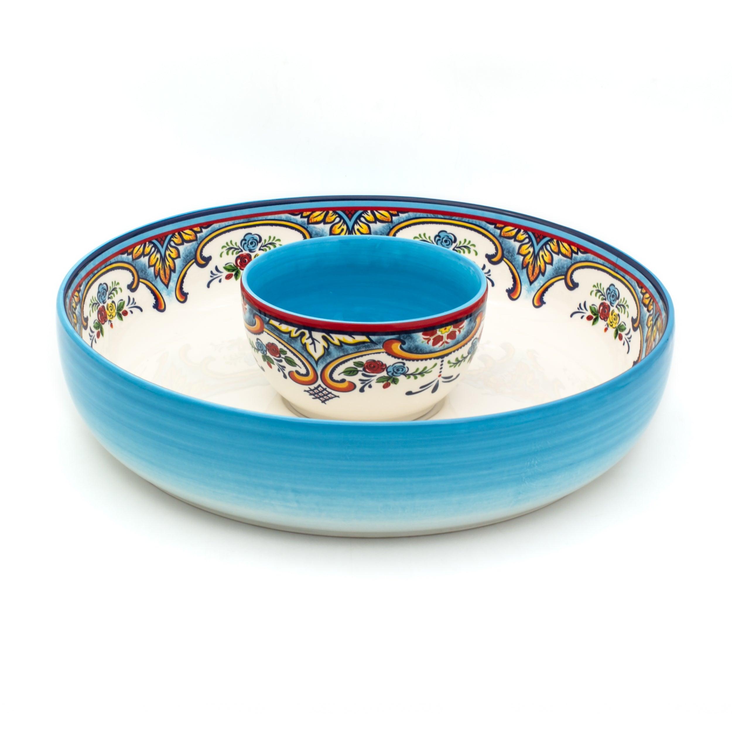 Zanzibar 2-Piece Chip and Dip Set - Euro Ceramica 