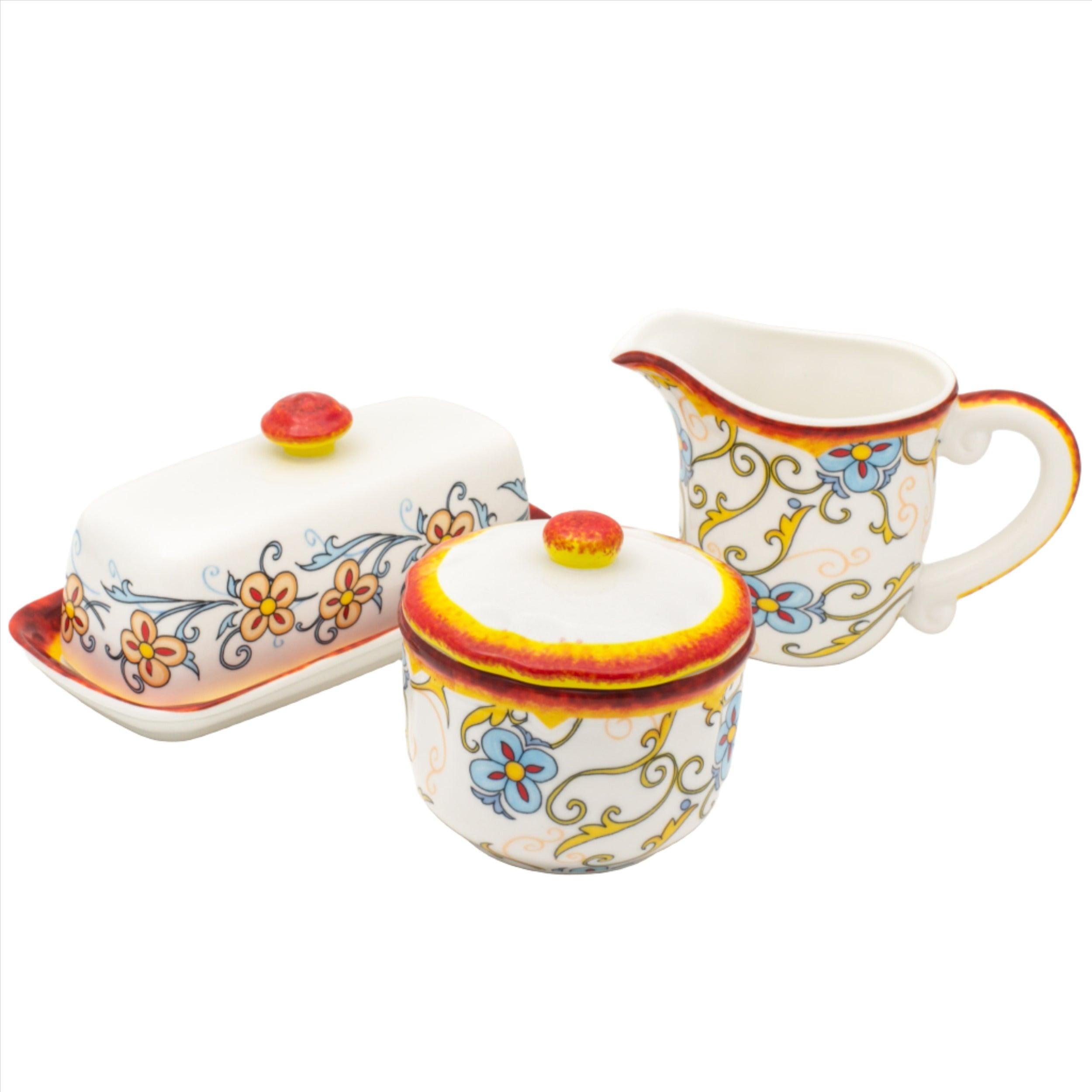 Duomo 3 Piece Breakfast Accessory Set - Euro Ceramica 
