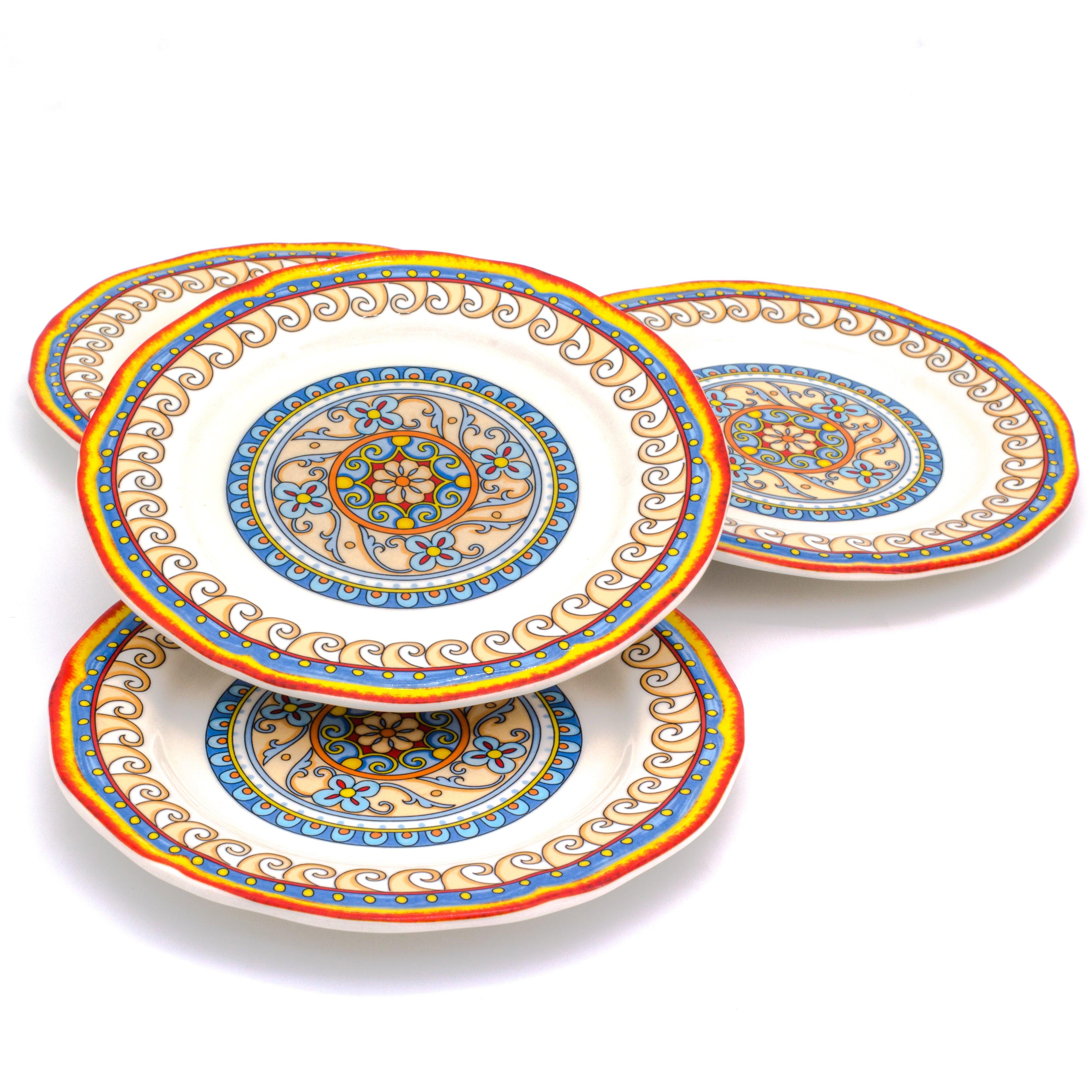 Duomo 4 Piece Salad Plate Set - Euro Ceramica 