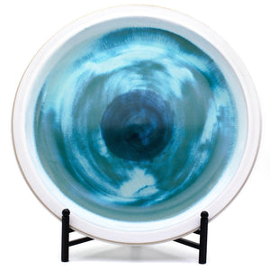 Grotto Aqua Decorative Platter - Euro Ceramica 