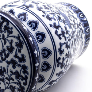 Blue Garden White Lotus Podium Stool - Euro Ceramica 