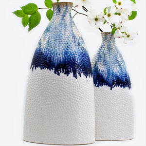 Fusion Large Ombre Drip Flat Shoulder Vase - Euro Ceramica 