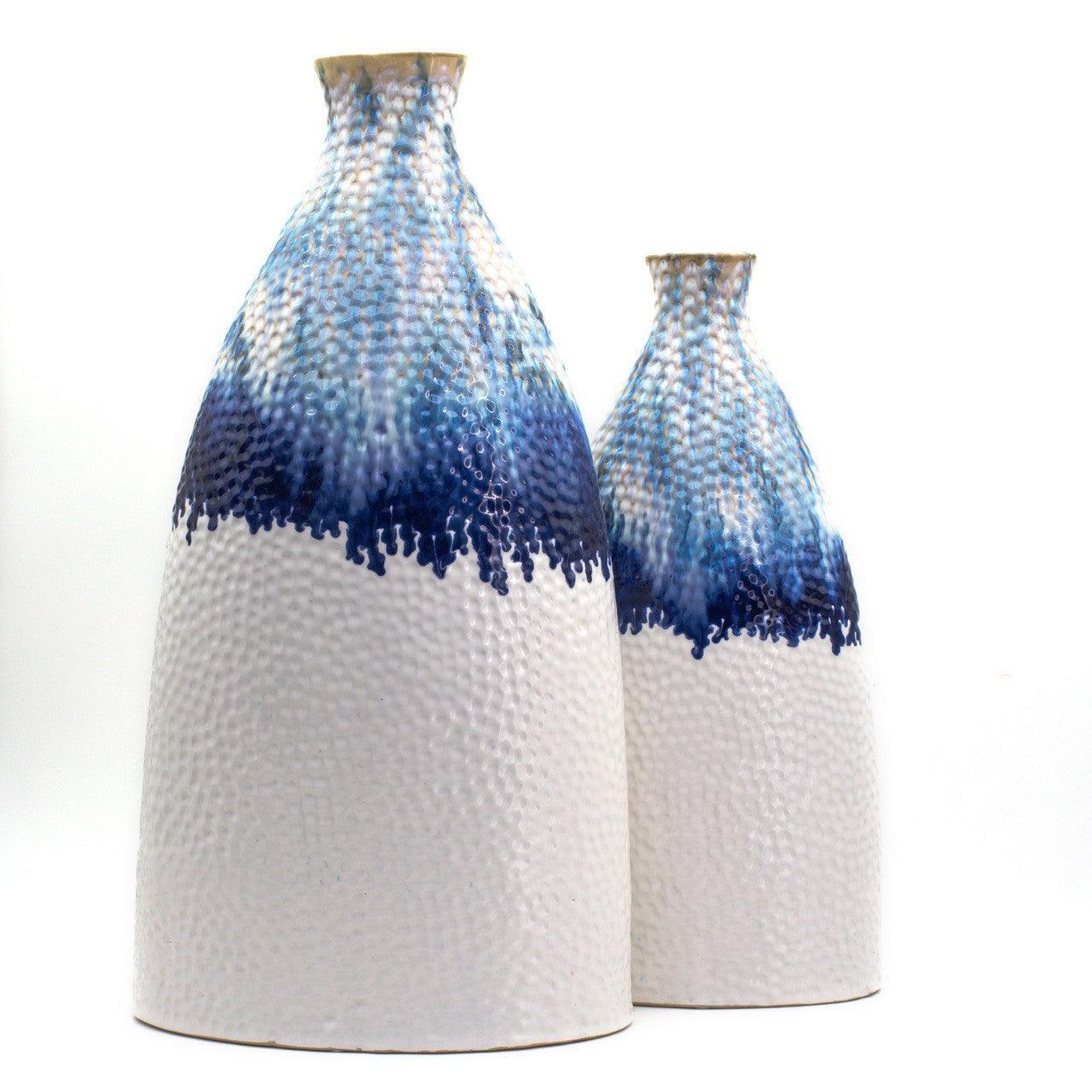 Fusion Small Ombre Drip Flat Shoulder Vase - Euro Ceramica 