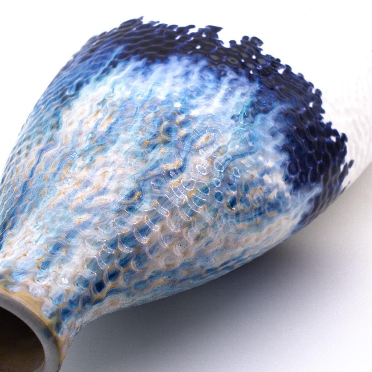 Fusion Large Ombre Drip Flat Shoulder Vase - Euro Ceramica 