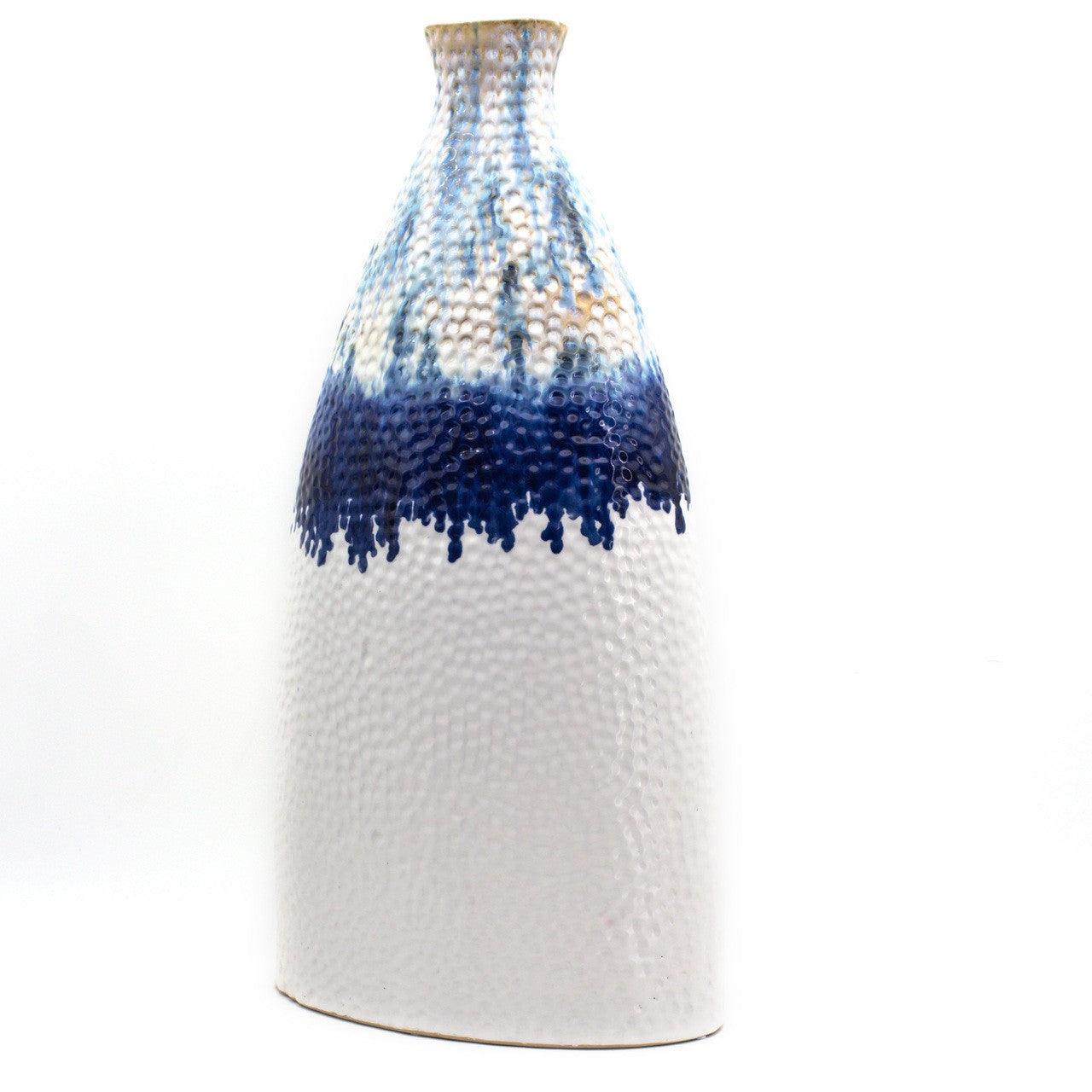 Fusion Large Ombre Drip Flat Shoulder Vase - Euro Ceramica 