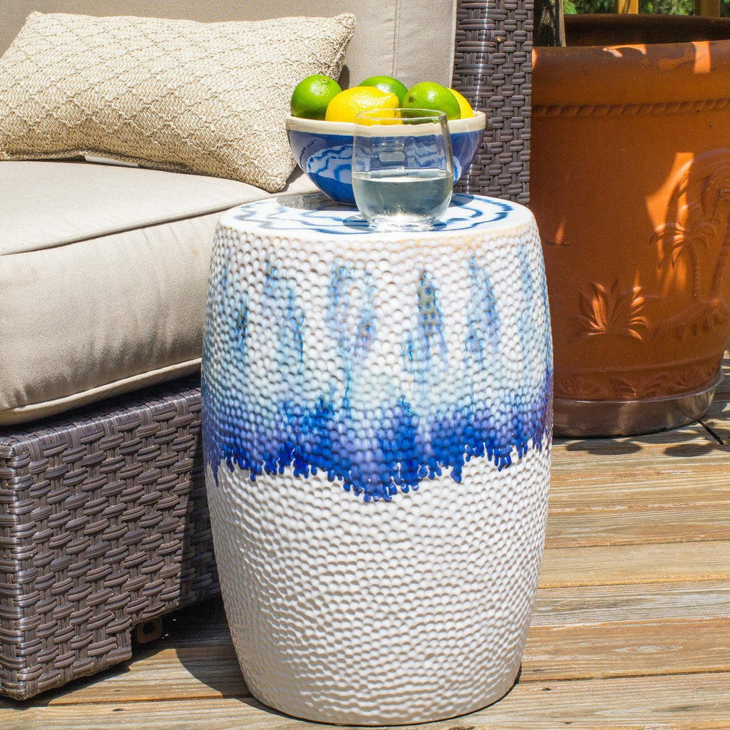 Fusion Ombre Drip Drum Stool - Euro Ceramica 