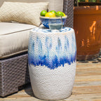 Fusion Ombre Drip Drum Stool - Euro Ceramica 