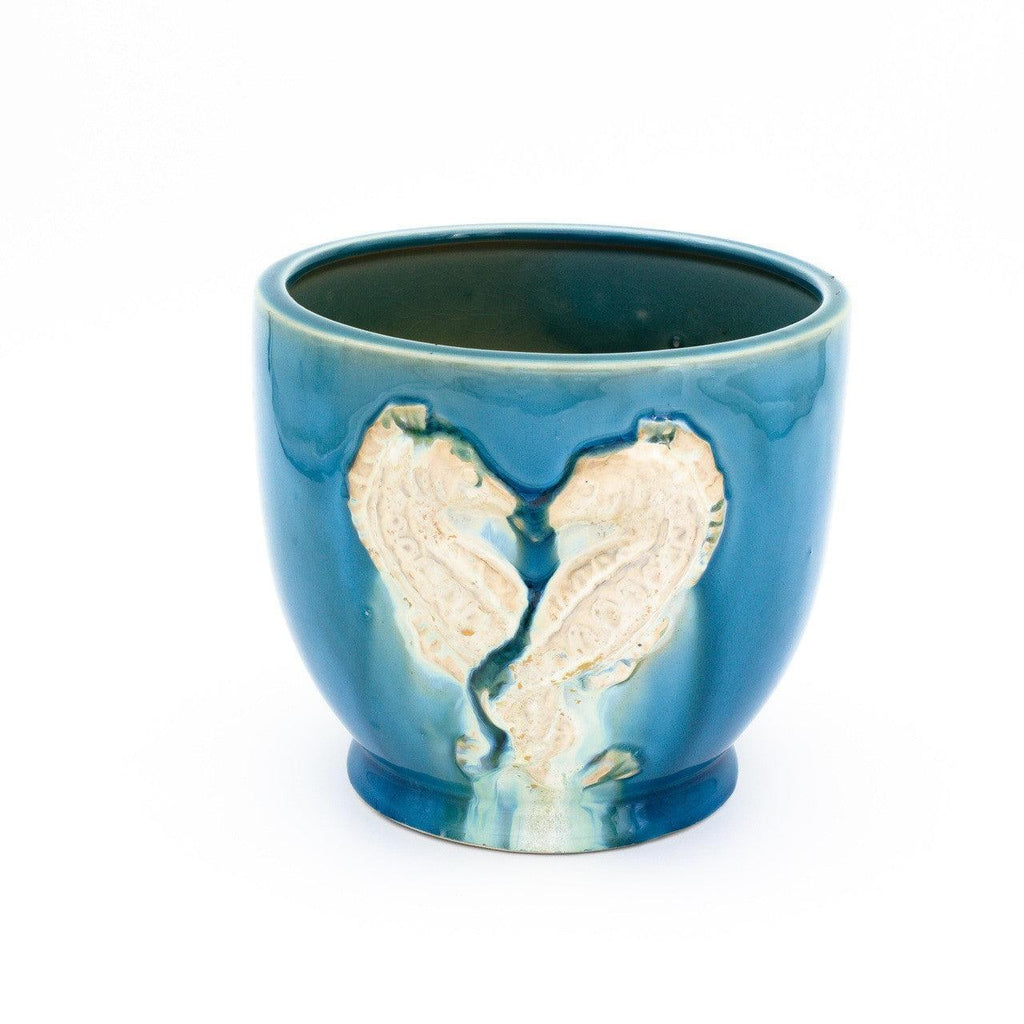 Ocean Grotto Seahorse Footed Planter - Euro Ceramica 