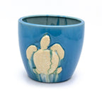 Ocean Grotto Sea turtle Round Planter - Euro Ceramica 