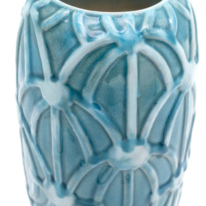 Grotto Aqua Rope Emboss Column Vase - Euro Ceramica 