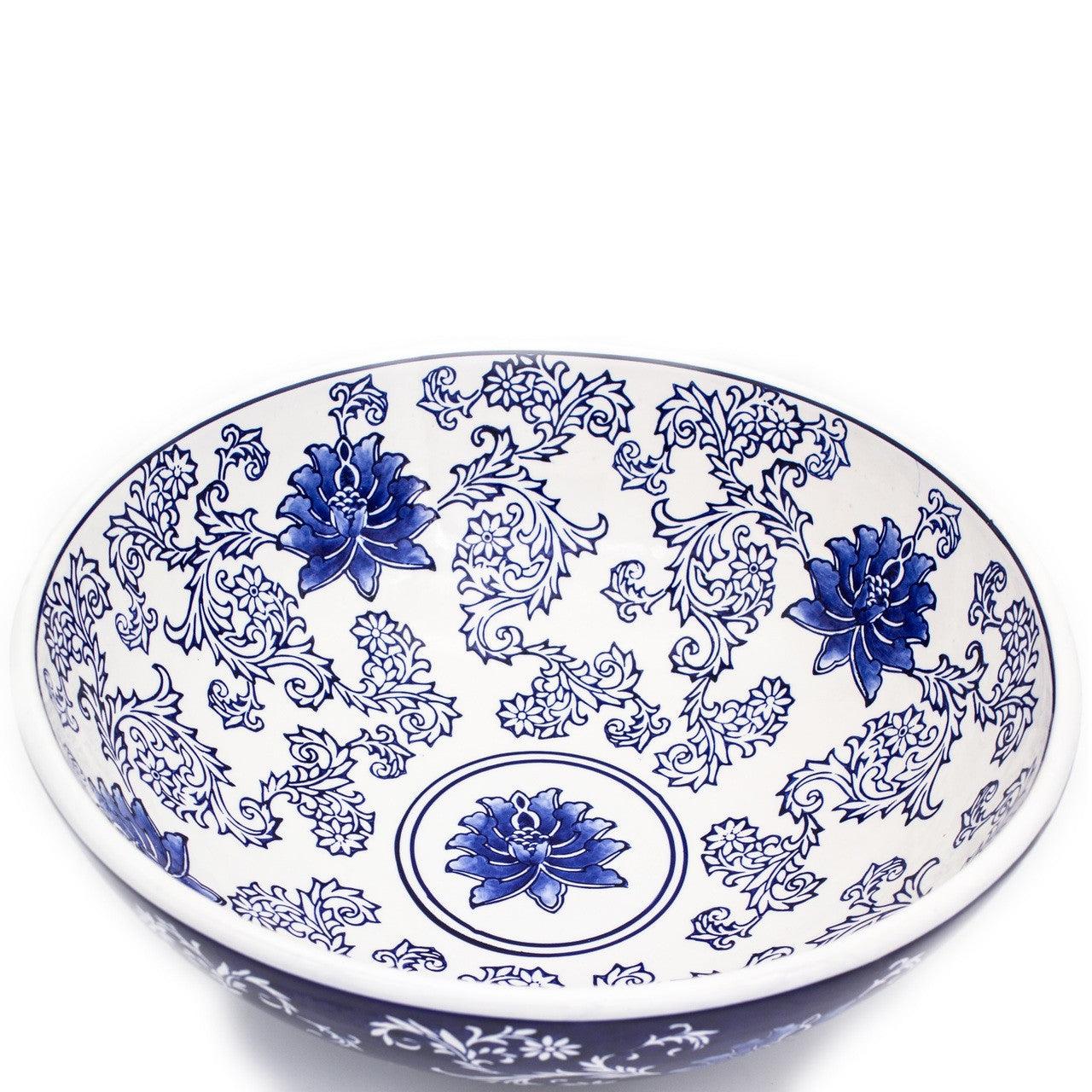 Blue Garden Lotus Fruit Bowl