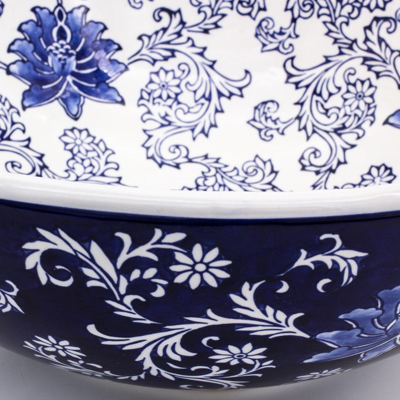 Blue Garden Lotus Fruit Bowl