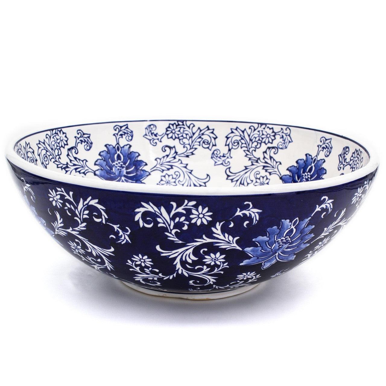 Blue Garden Lotus Fruit Bowl