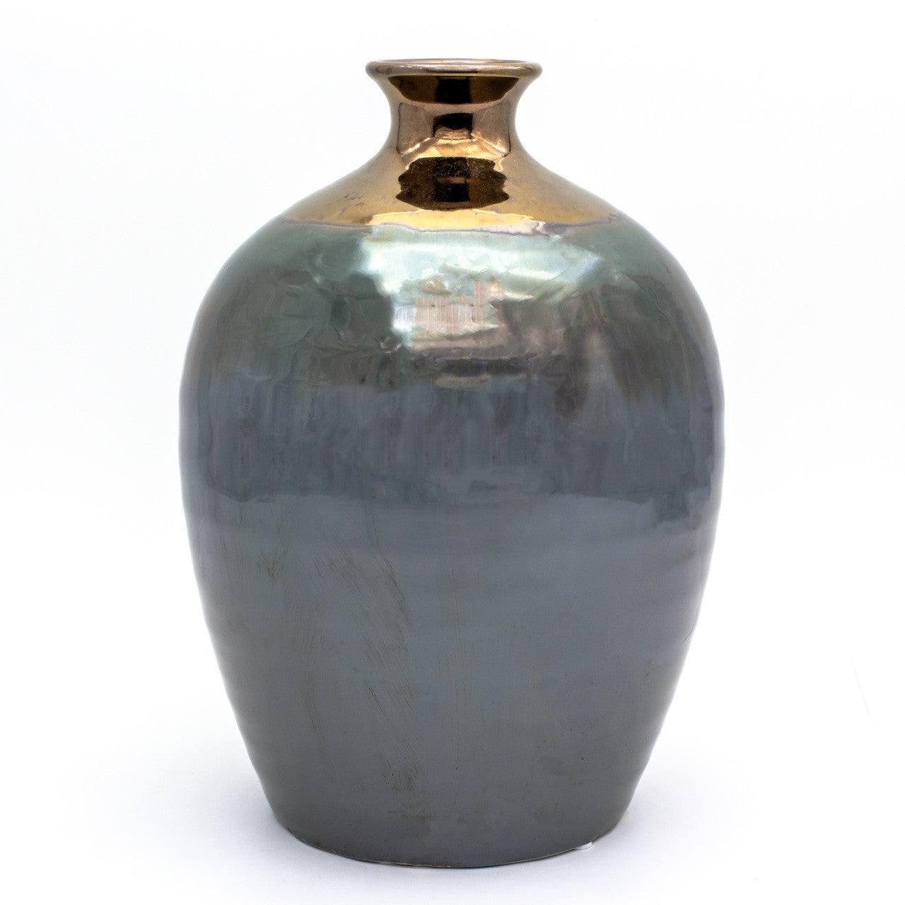 Patina Verde Oval Bottle Vase