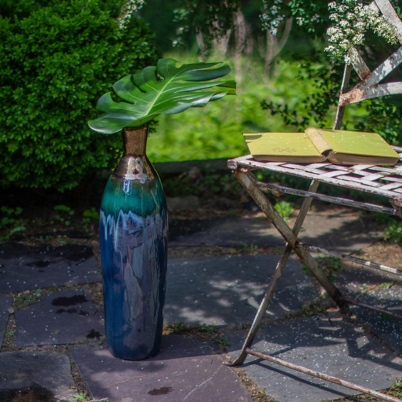 Patina Hyacinthine Rounded Bottle Vase - Euro Ceramica 