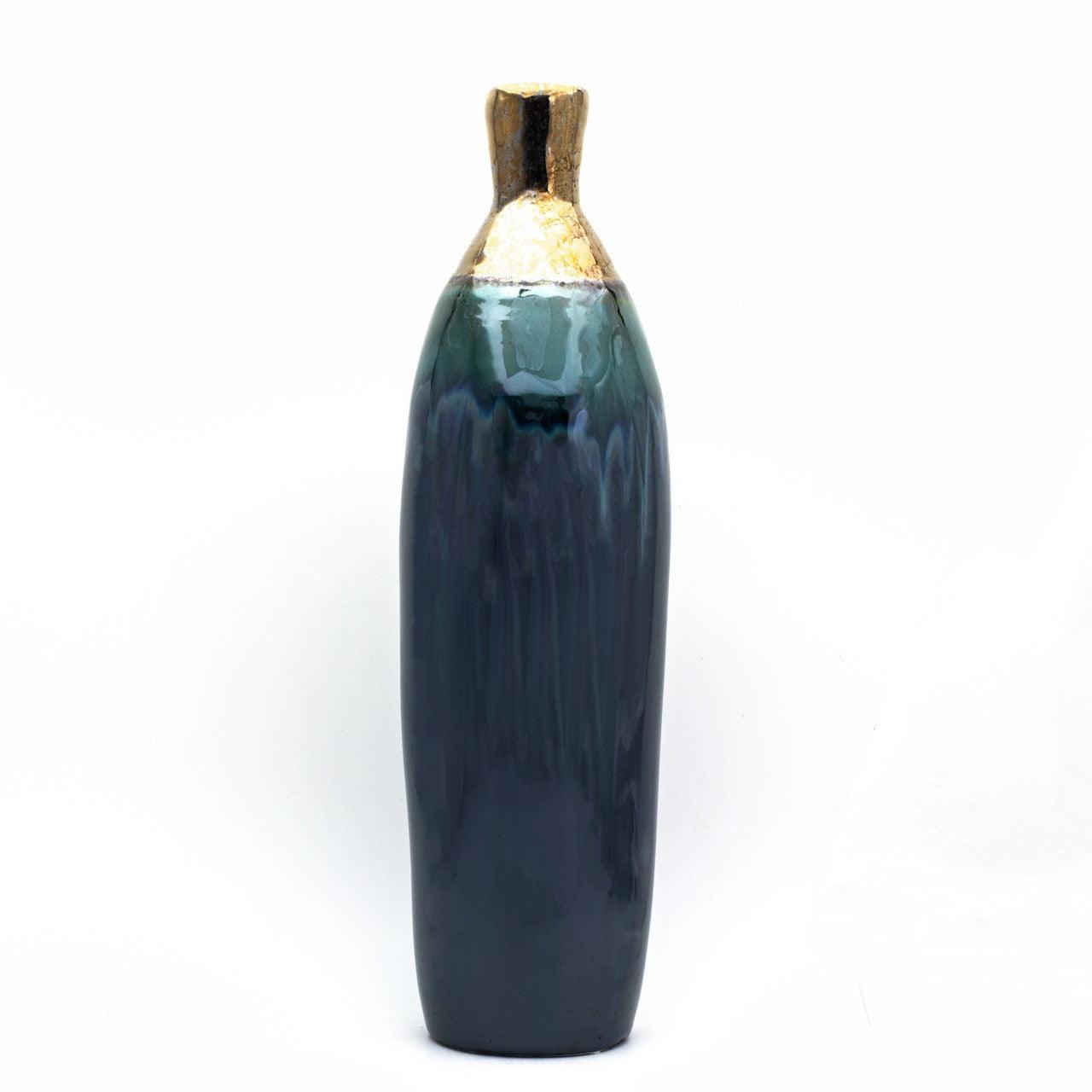 Patina Hyacinthine Rounded Bottle Vase - Euro Ceramica 