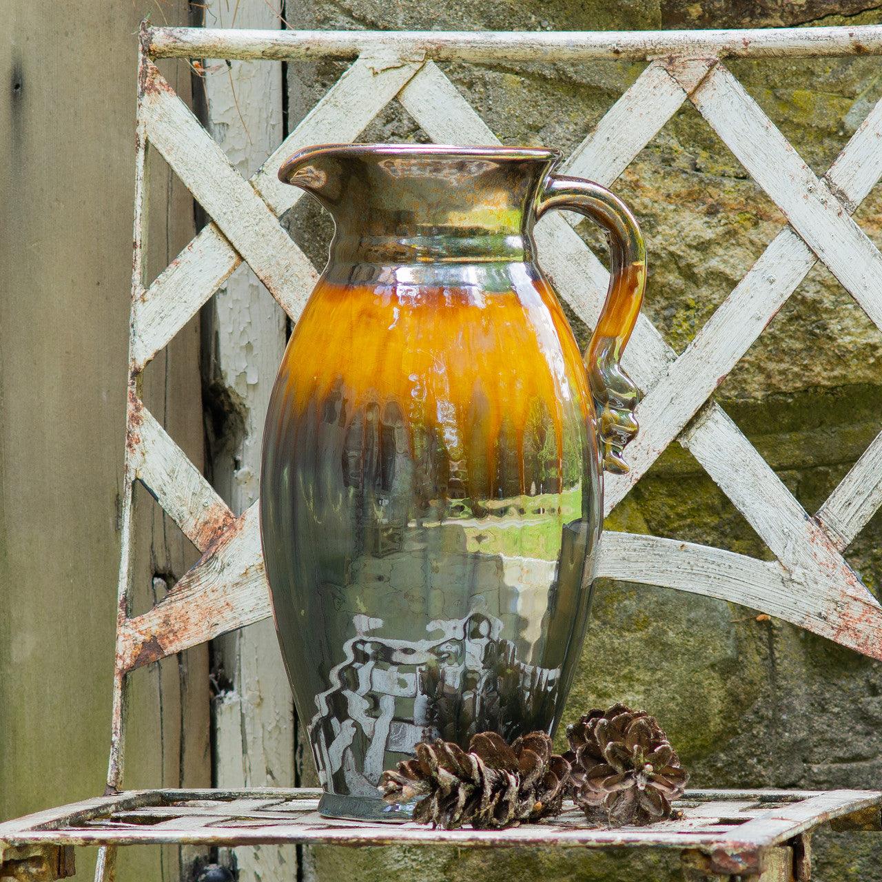Patina Sienna Decorative Pitcher - Euro Ceramica 