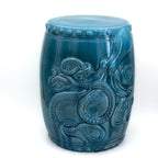 Ocean Grotto Aqua Kraken Garden Stool - Euro Ceramica 