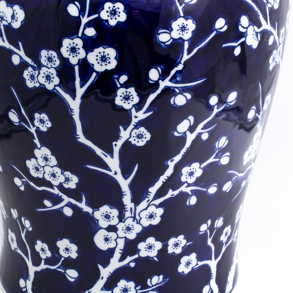 Blue Garden Cobalt Cherry Blossom Podium Stool