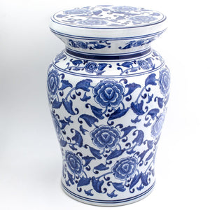 Blue Garden Bird and Blossom Ginger Jar - Euro Ceramica 
