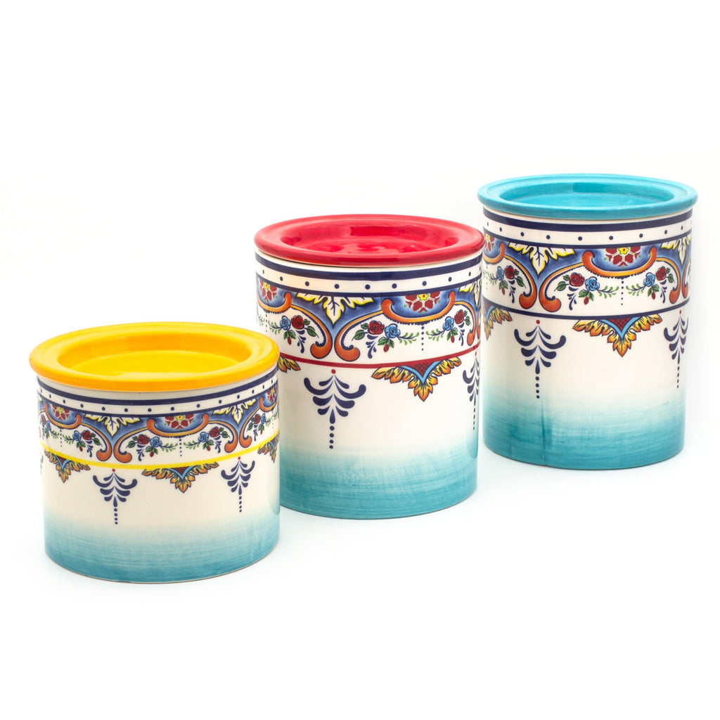 Zanzibar 3 Piece Canister Set - Euro Ceramica 