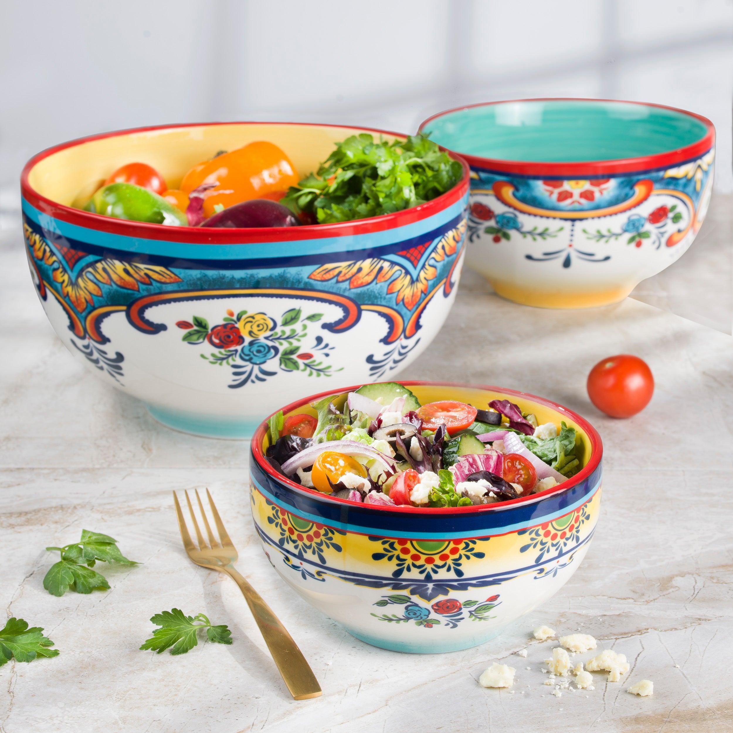 Zanzibar 3 Piece Mixing Bowl Set - Euro Ceramica 