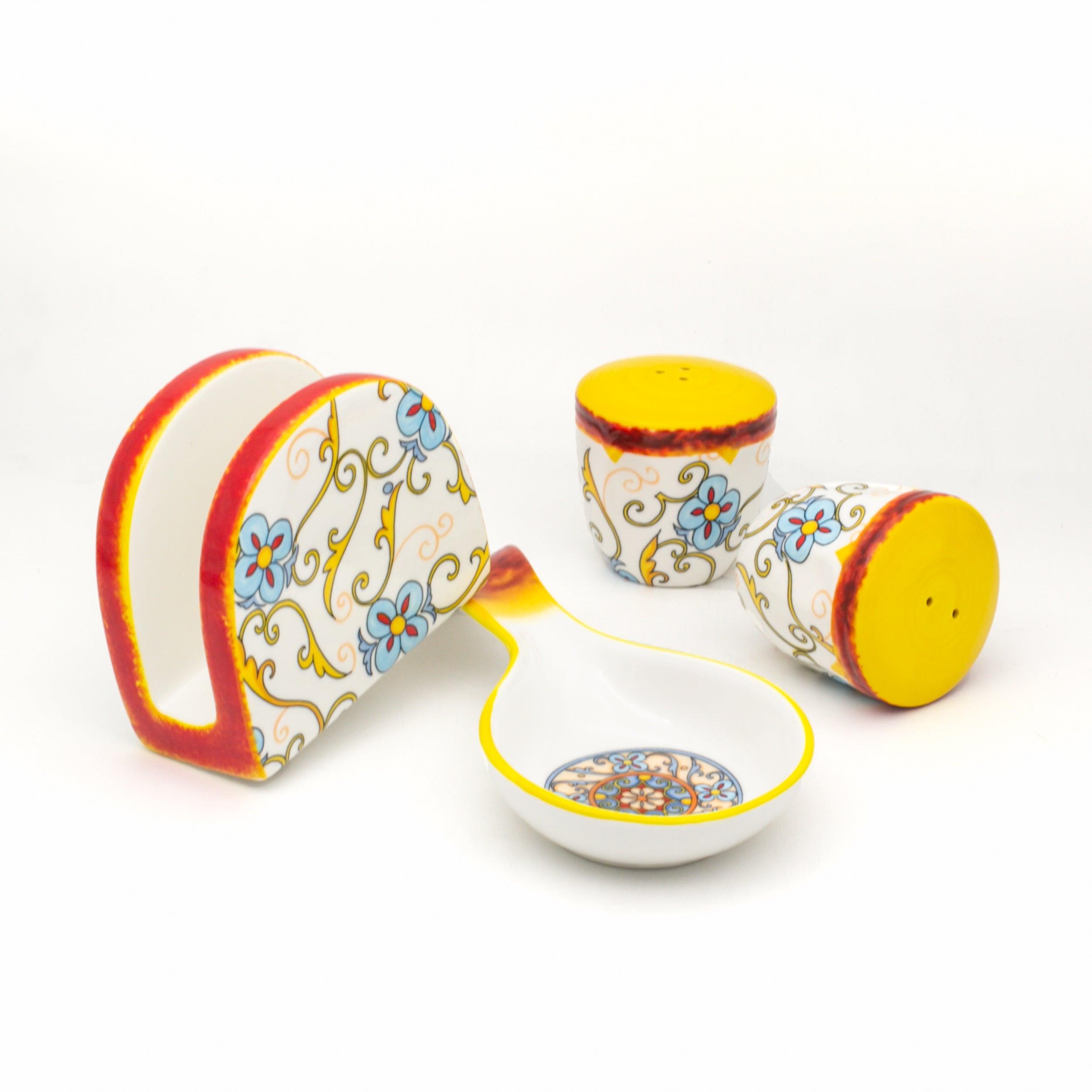 Duomo 4 Piece Table Accessory Set - Euro Ceramica 