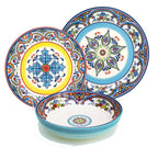 Zanzibar 12 Piece Stoneware Dinnerware Set, Service for 4 - Euro Ceramica 