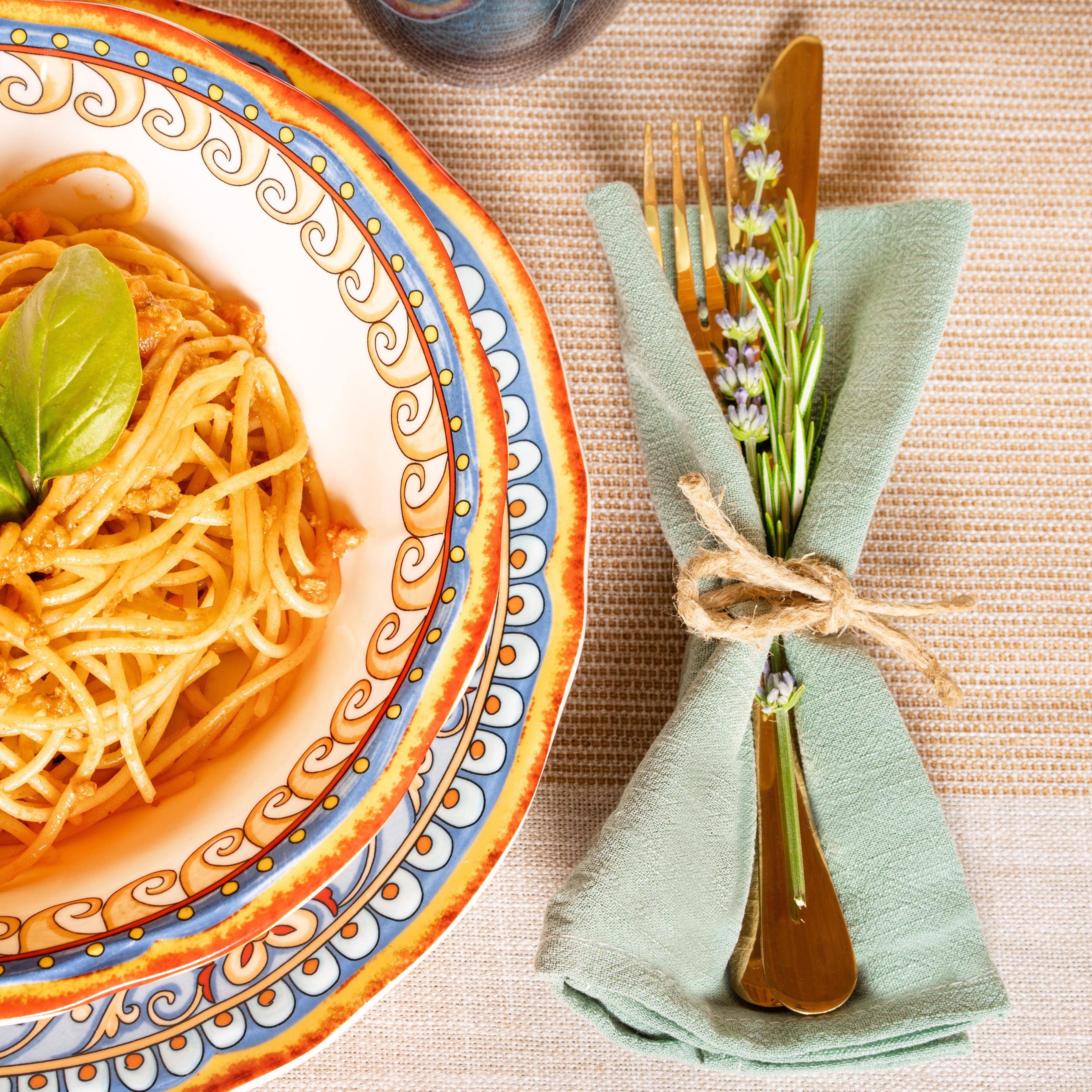 Duomo 4 Piece Pasta Bowl Set - Euro Ceramica 