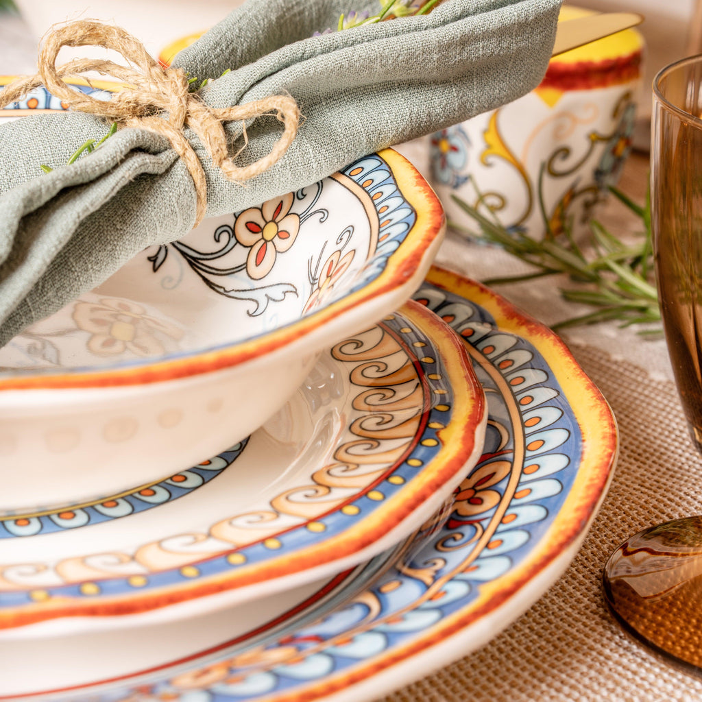 Duomo 4 Piece Salad Plate Set - Euro Ceramica 