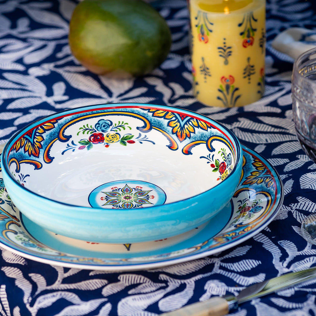 Zanzibar Stoneware Pasta Bowls - Euro Ceramica 