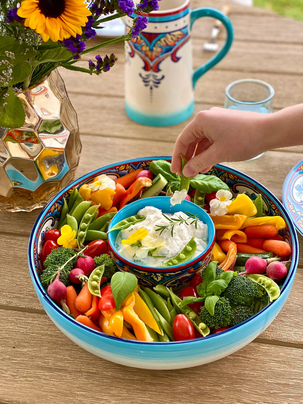 Zanzibar 2-Piece Chip and Dip Set - Euro Ceramica 