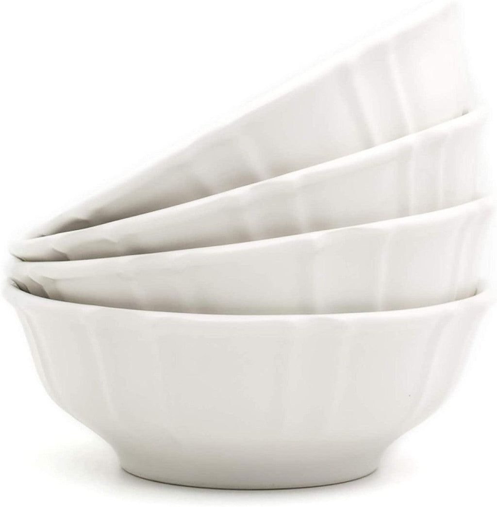 Chloe 4 Piece Soup/Cereal Bowl Set in White - Euro Ceramica 