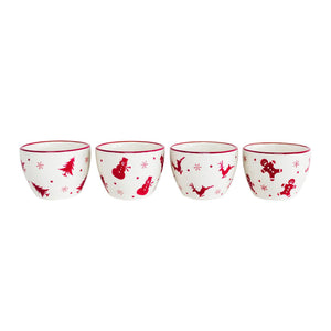 Winterfest Dipping Bowls, Set of 4 - Euro Ceramica 
