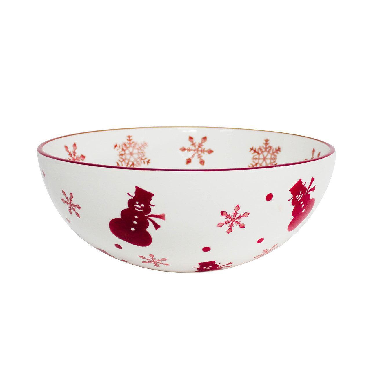 Winterfest Round Serving Bowl - Euro Ceramica 