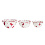 Winterfest 3 Piece Nesting Serving Bowl Set - Euro Ceramica 