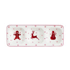 Winterfest 3 Part Divided Dish - Euro Ceramica 