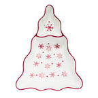 Winterfest Chip and Dip Tree Platter/Dish - Euro Ceramica 