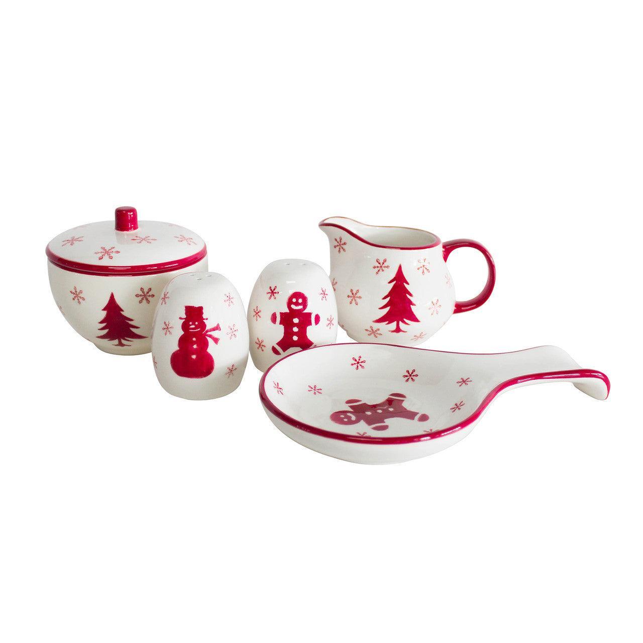 Winterfest 5 Piece Accessory Set - Euro Ceramica 