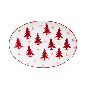 Winterfest Oval Platter - Euro Ceramica 