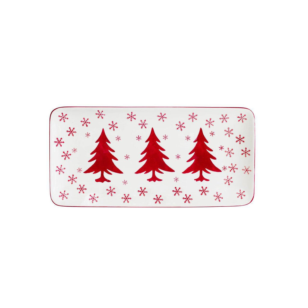 Winterfest Rectangular Platter - Euro Ceramica 